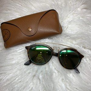 Ray-Ban Tortoise Browbar Sunglasses and Case